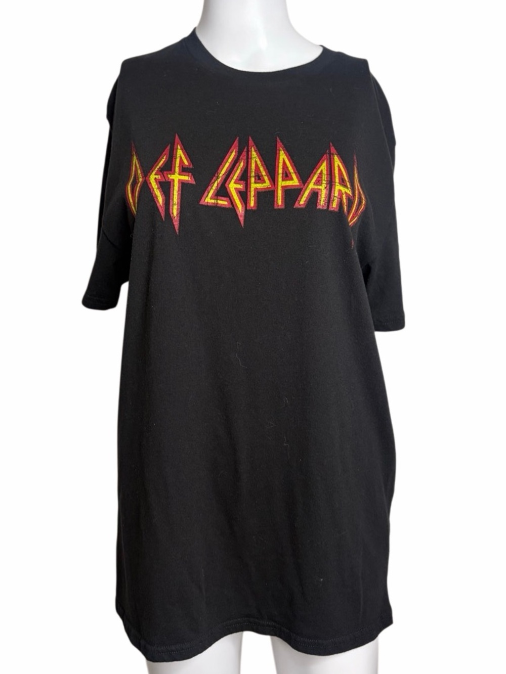 Def Leppard Black Band Logo Tee Large